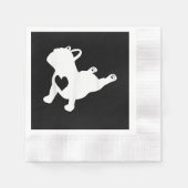 Serviette En Papier French Bulldog Yoga Love Heart Frenchie Workout (Devant)