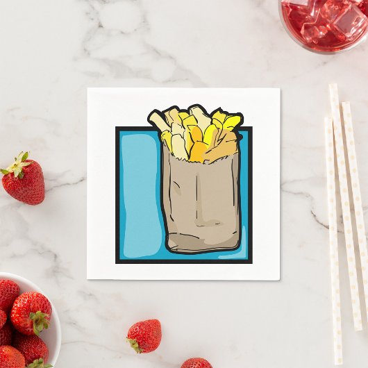 Serviette En Papier French Fries Paper Napkins