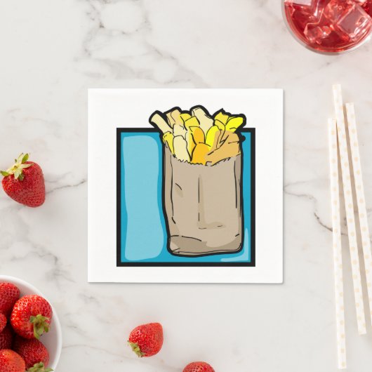Serviette En Papier French Fries Paper Napkins (En situation)