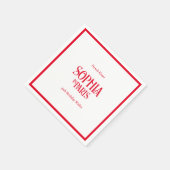 Serviette En Papier French Kisses & 30th Birthday Wishes Paris Party (Coin)