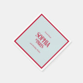 Serviette En Papier French Kisses & 40th Birthday Wishes Paris Party (Coin)