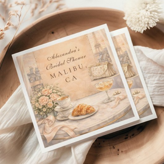 Serviette En Papier French Paris Bridal Shower