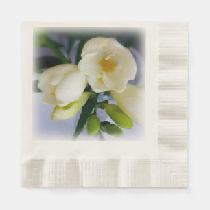 Serviette En Papier frénésie jaune blanc