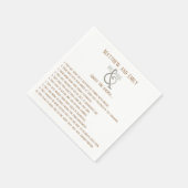 Serviette En Papier Fréquence de deux faits Inspirivity Mariage servie (Coin)