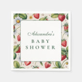 Serviette En Papier Fresh Berry Gingham Baby Shower (Devant)