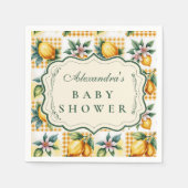 Serviette En Papier Fresh Citrus Floral Baby Shower (Devant)
