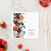 Serviette En Papier Fresh Fall Floral Rustic Mariage élégant (En situation)