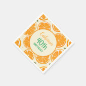Serviette En Papier Fresh Orange Slice Pattern – Bright Citrus Fruit  (Coin)