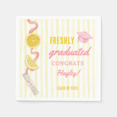 Serviette En Papier Freshly Graduated Lemonade Graduation Party (Devant)