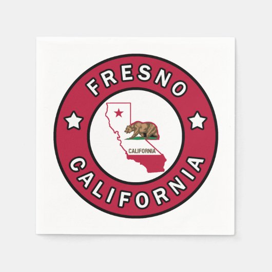 Serviette En Papier Fresno Californie (Devant)