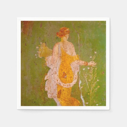 Serviette En Papier Fresque de Flore dans la Villa d'Ariadne, Pompéi (Devant)