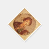 Serviette En Papier Fresque de Sappho à Pompéi (Coin)