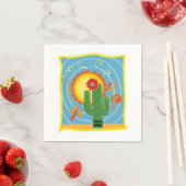 Serviette En Papier Frida Kahlo Cactus Graphic (En situation)