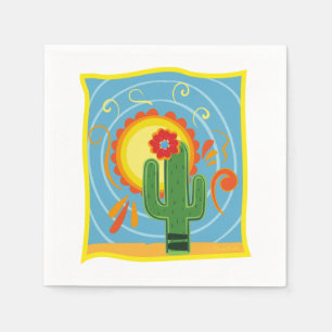 Serviette En Papier Frida Kahlo Cactus Graphic
