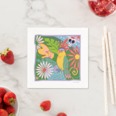 Serviette En Papier Frida Kahlo Parrot Graphic (En situation)