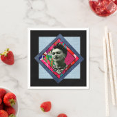 Serviette En Papier Frida Kahlo Retro Pink Denim (En situation)
