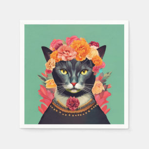 Serviette En Papier Frida le chat
