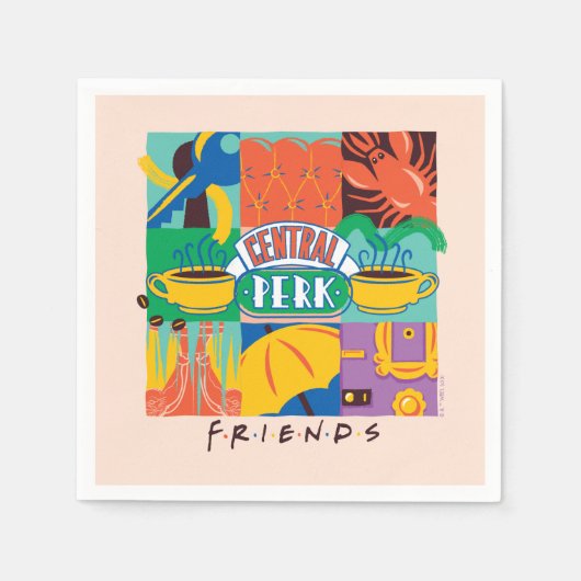 Serviette En Papier FRIENDS™ | Central Perk Graphique Vibrant (Devant)