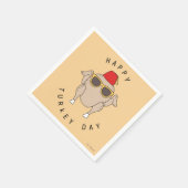Serviette En Papier FRIENDS™ | Joyeuse fête de la dinde (Coin)
