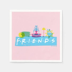 Serviette En Papier FRIENDS™   Logo avec icônes