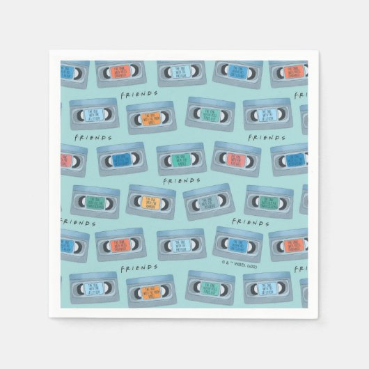 Serviette En Papier FRIENDS™ | The One With Video Tape Pattern (Devant)