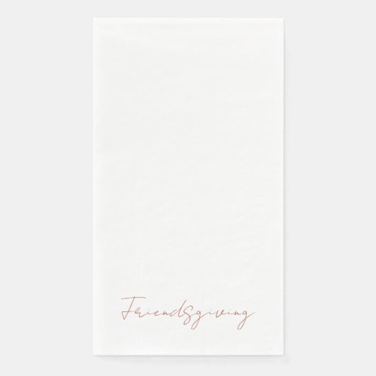 Serviette En Papier Friendsgiving Blanc (Devant)