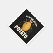 Serviette En Papier Fries Funny Puns Foodies Food Lovers Gift My Spiri (Coin)