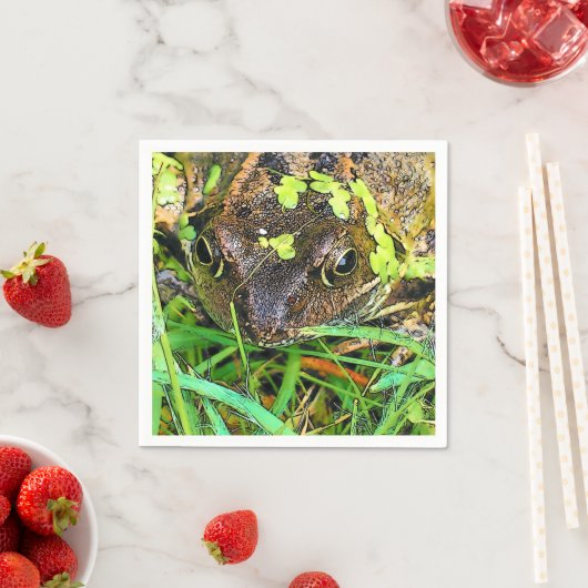 SERVIETTE EN PAPIER FROG (En situation)
