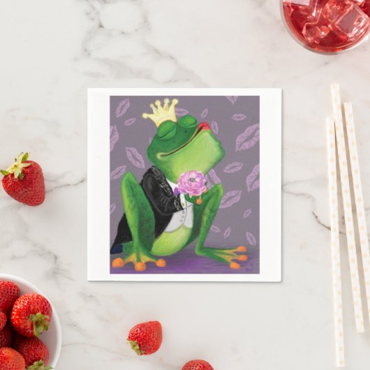 Serviette En Papier Frog Prince - Baiser - Drôle (En situation)
