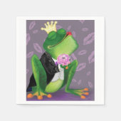 Serviette En Papier Frog Prince - Baiser - Drôle (Devant)
