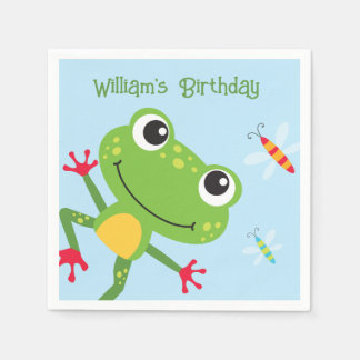 Serviette En Papier Frogtastic Leaping Frogs Anniversaire de enfant