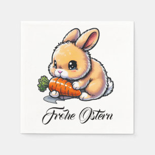 Serviette En Papier Frohe Ostern