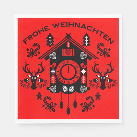 Serviette En Papier Frohe Weihnachten (Devant)
