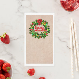 Serviette En Papier Fröhliche Weihnachten Noël
