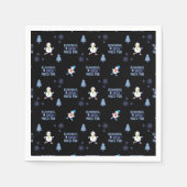 Serviette En Papier Froid Météo Courir Noël Snowman (Devant)