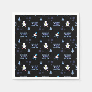 Serviette En Papier Froid Météo Courir Noël Snowman
