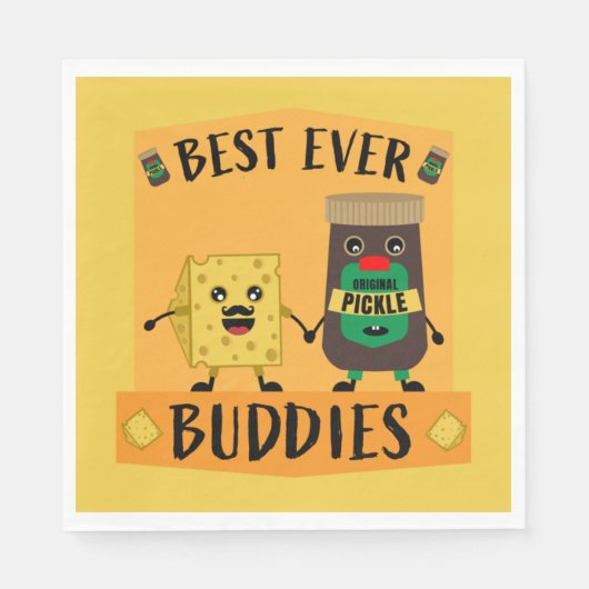 Serviette En Papier Fromage Au Cheddar Britannique Et Amateurs De Pick (Devant)