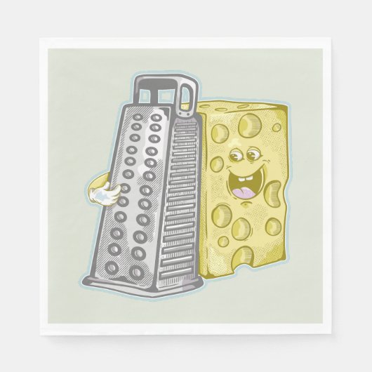 Serviette En Papier Fromage et fromage amusant (Devant)