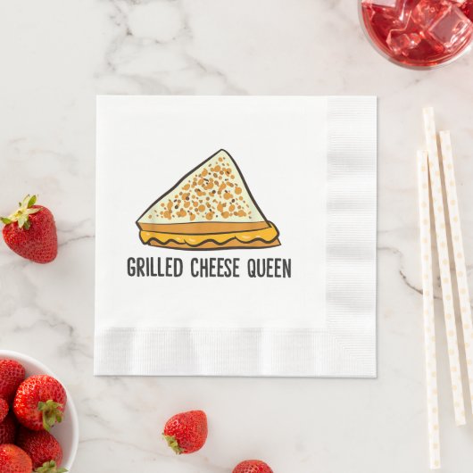 Serviette En Papier Fromage Grillé Queen Funny Fromage Grillé (En situation)