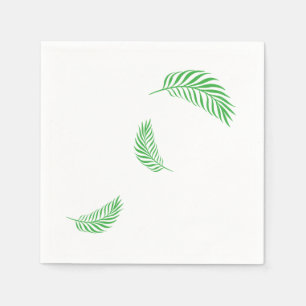 Serviette En Papier Fronds de palmier vert/de fougère