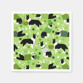 Serviette En Papier Frontale de la Saint Patrick Collie Motif (Devant)