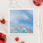 Serviette En Papier Frontière fleur sauvage Sur Ciel Été (En situation)