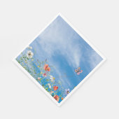 Serviette En Papier Frontière fleur sauvage Sur Ciel Été (Coin)