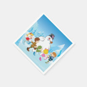 Serviette En Papier Frosty Snowman™ hiver (Coin)