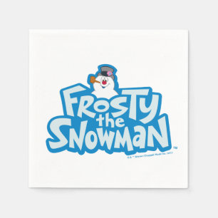 Serviette En Papier Frosty the Snowman™   Logo empilé gelé