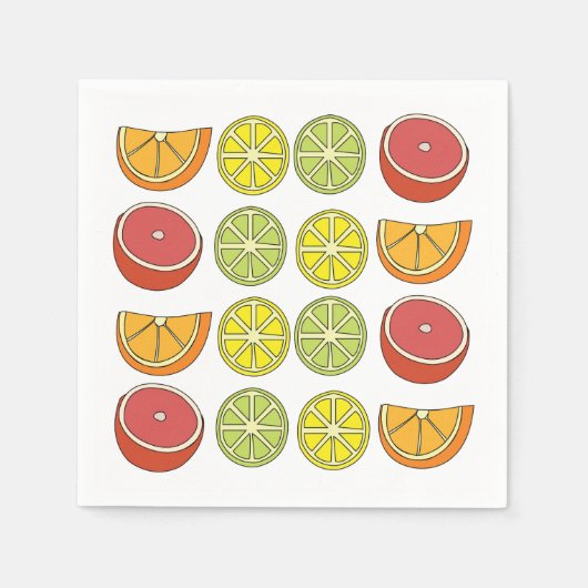 Serviette En Papier Fruit aux agrumes (Devant)