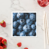 Serviette En Papier Fruit aux bleuets (En situation)