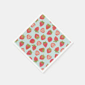 Serviette En Papier Fruit aux fraises (Coin)