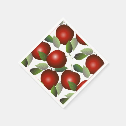 Serviette En Papier Fruit aux pommes rouges (Coin)