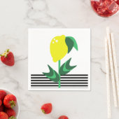Serviette En Papier Fruit citron Jardin Plante rayures (En situation)